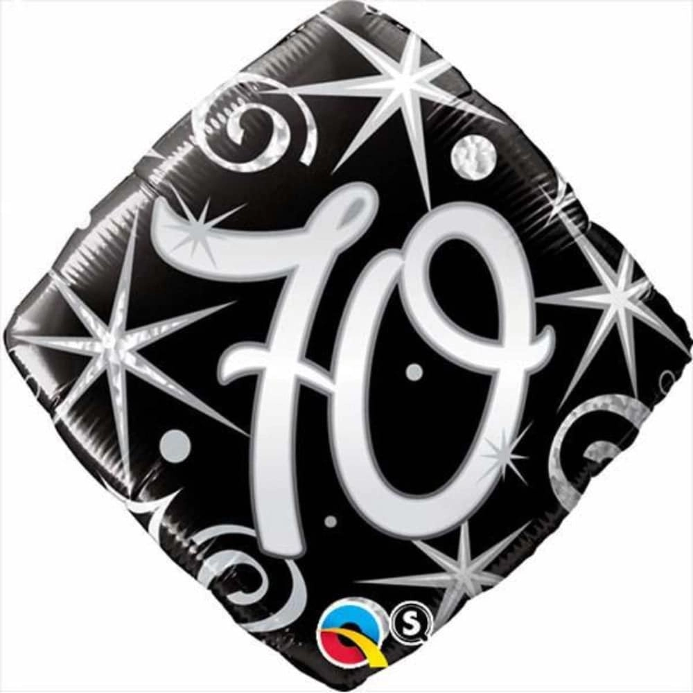 Qualatex 70 Elegant Sparkles and Swirls Diamond Foil Balloon - 18 Inch