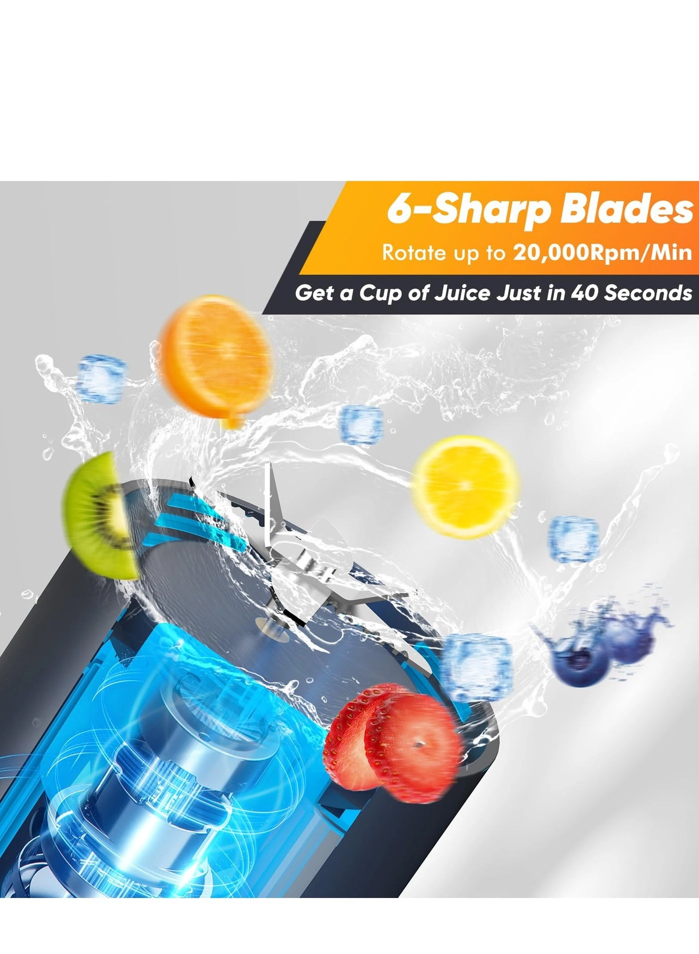 Portable Blender Smoothie Maker - Rechargeable Leakproof Lid Sip Spout