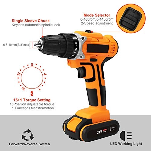 Electric Cordless Drill - 1300mAh