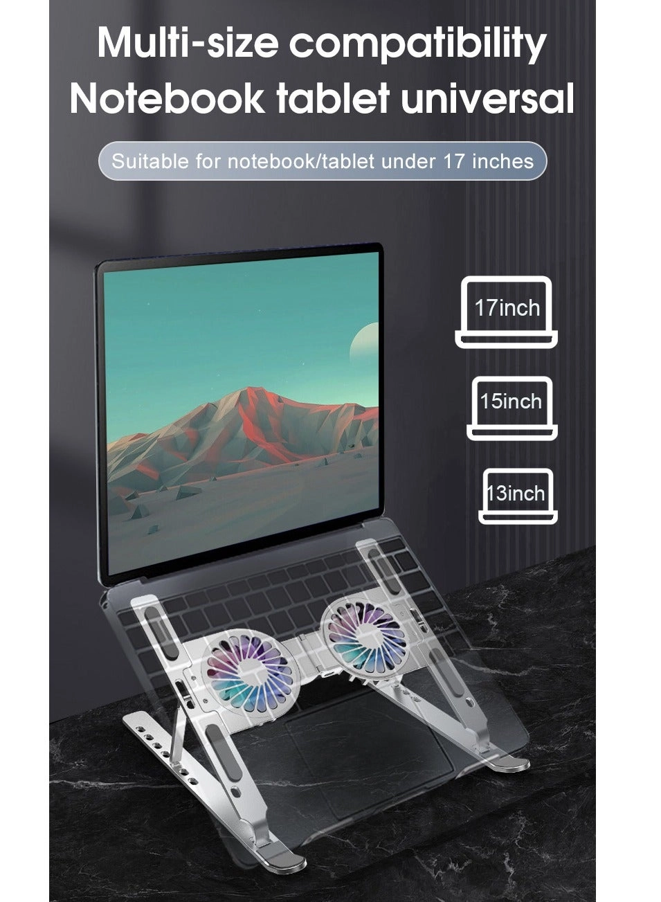 Laptop Cooling Table - Double fans