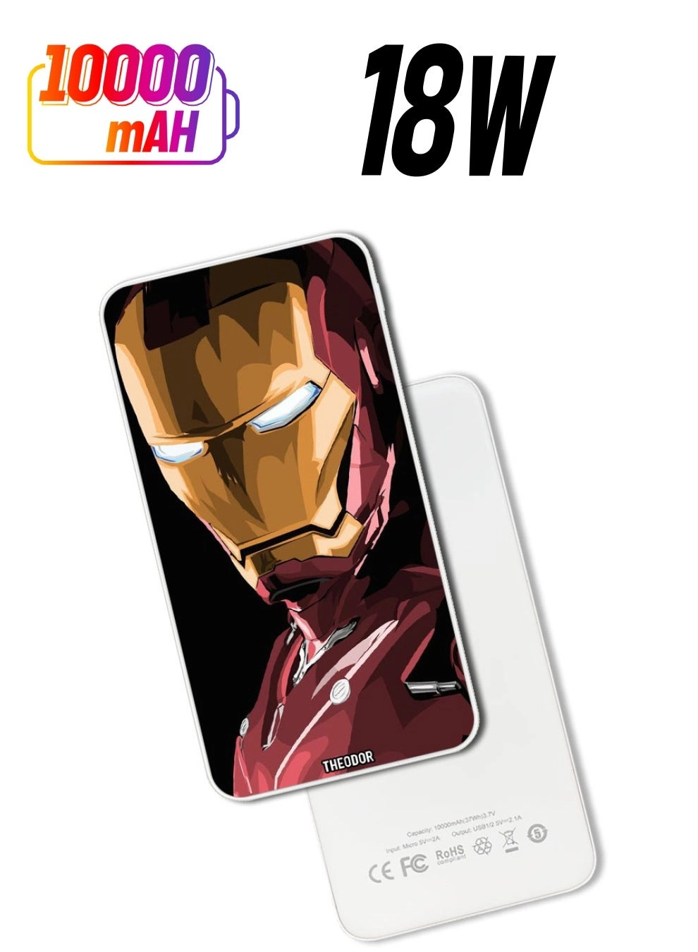 Theodor PPBA250 - 10000 mAh 18W PD Quick Charging 3.0