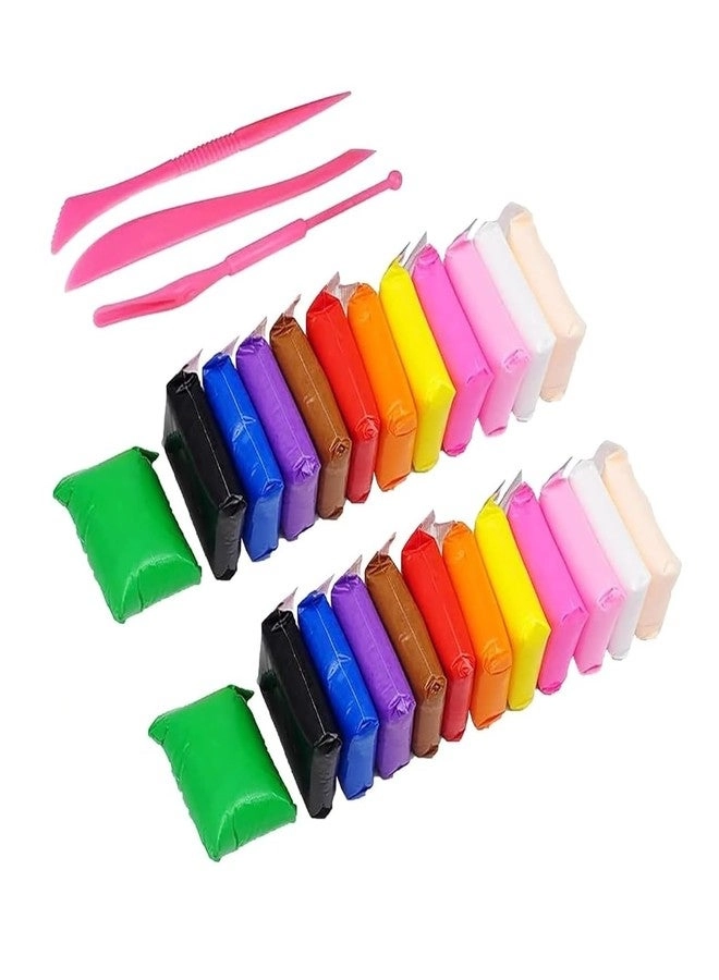 ZESTO Super Light Air Clay - for Kids Sculpting Tools Pack 24 pcs.