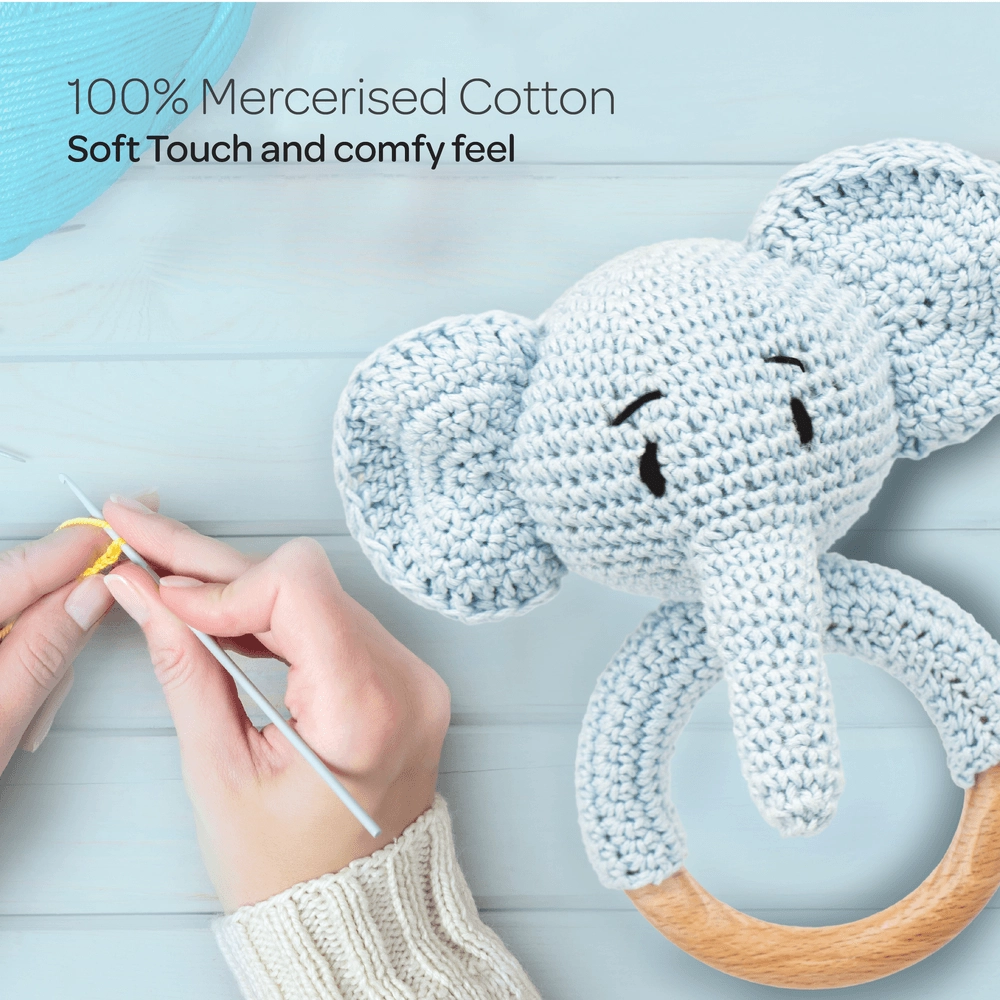 Crochet Ring Rattle Toy - Suitable for 0 month & above premium cotton yarn Tiger