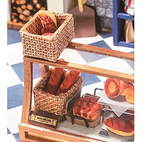 Dollhouse Kitchen Bakery Kit - cream Wood