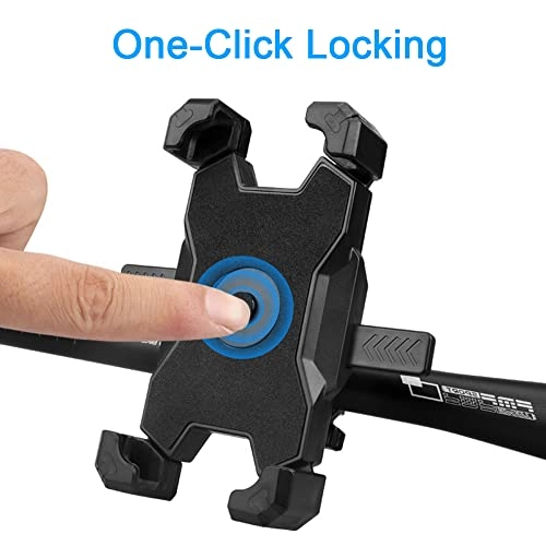 Motorcycle Phone Stand - 360 Degrees Rotating One-Handed Universal 3.5-6.8in