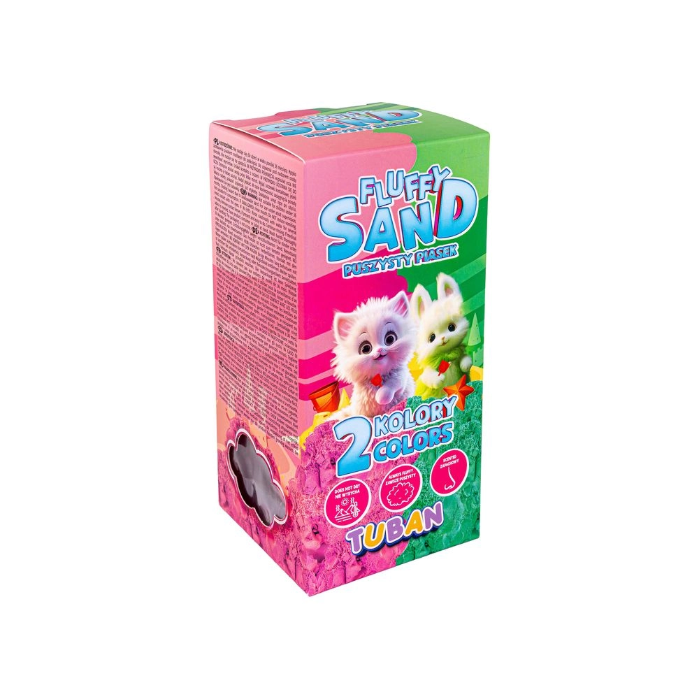 Fluffy Sand - 2 x 70g Pink & Green