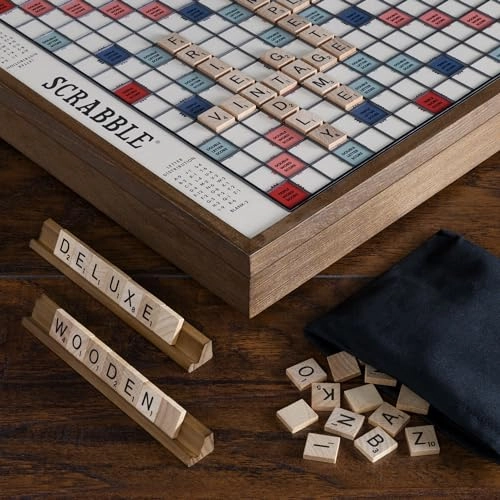 Scrabble Deluxe - Wood Mahogany finish