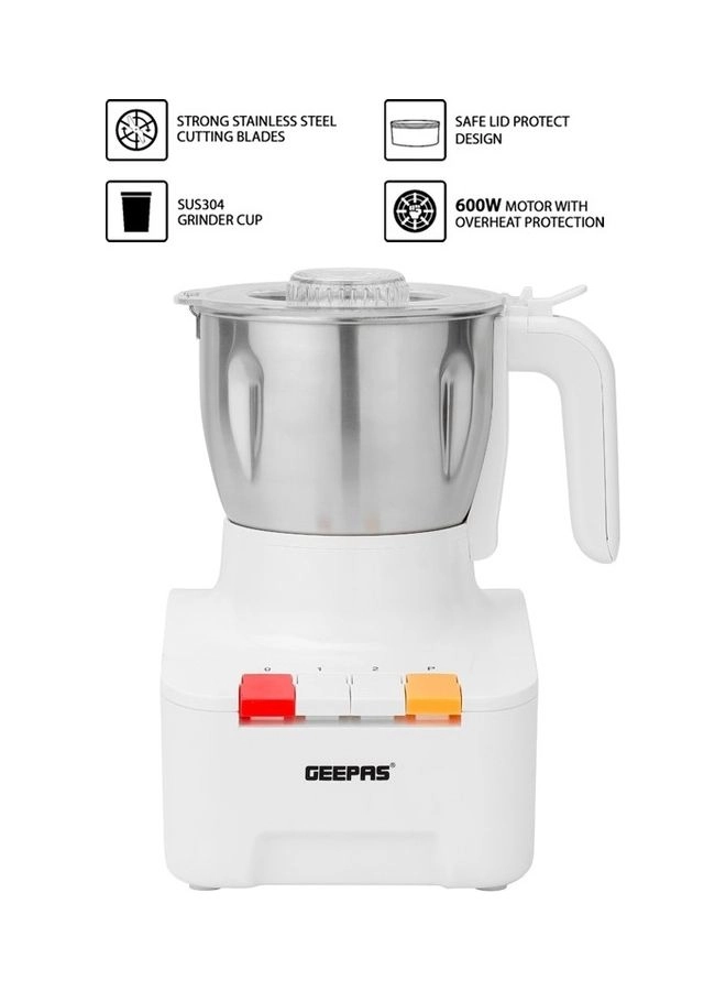 GEEPAS GCG286NV - 600 W White/Silver
