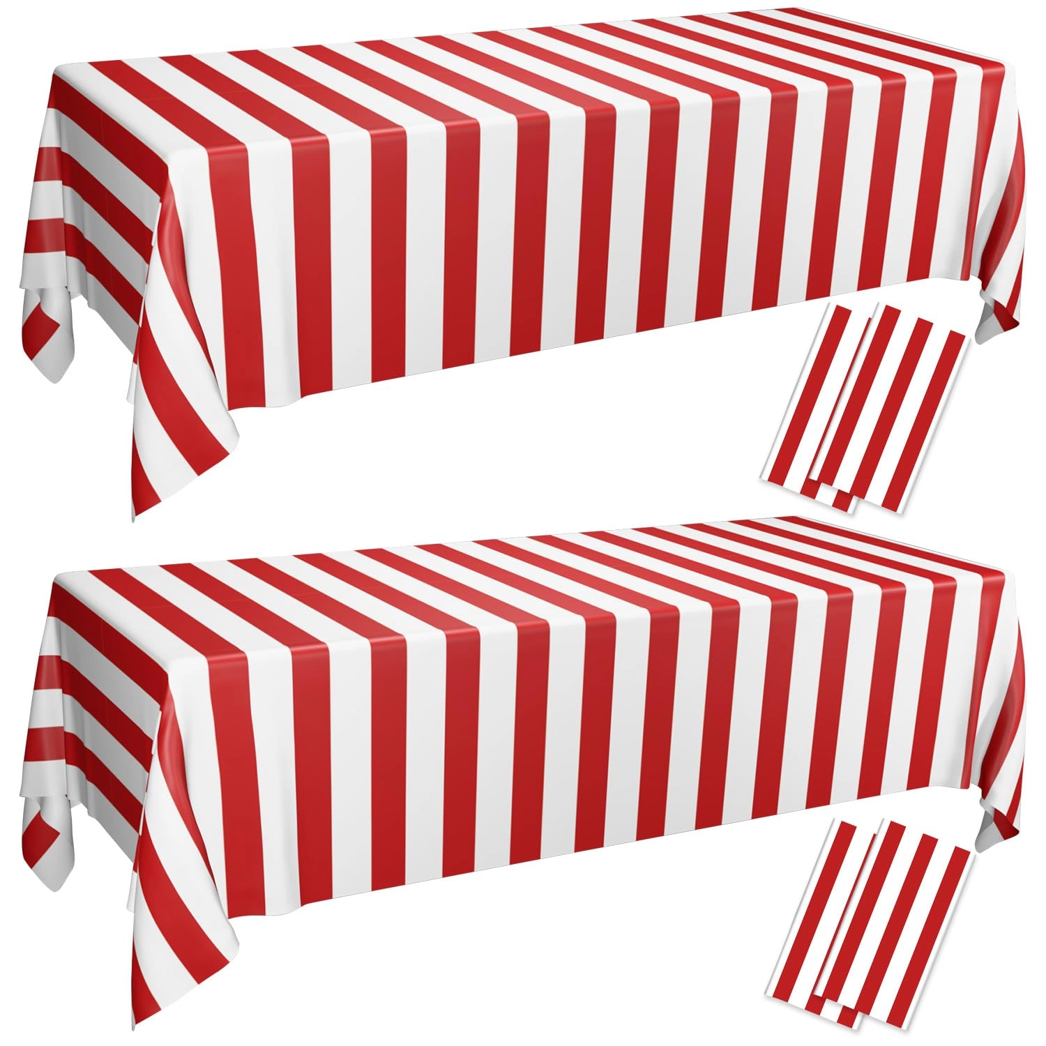 pixhotul Carnival Tablecloths - 4 pcs Baby Shower Birthday Bridal Shower Christmas