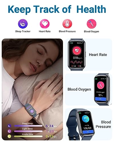 Fitness Tracker - 24/7 Heart Rate Blood Oxygen 5ATM Waterproof