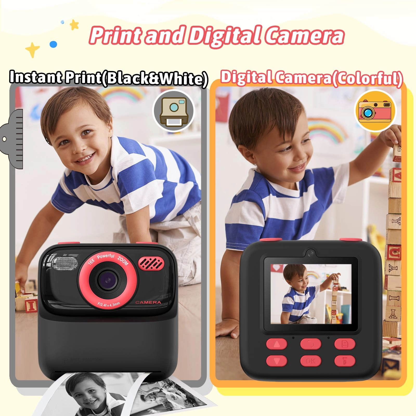 Instant Print Camera - 32GB White