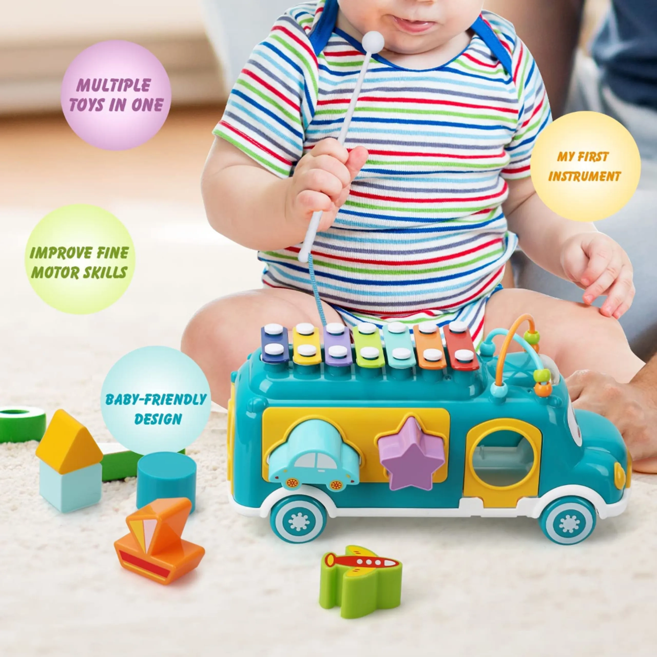 Baby Musical Activity Bus - Suitable for 24 months & above