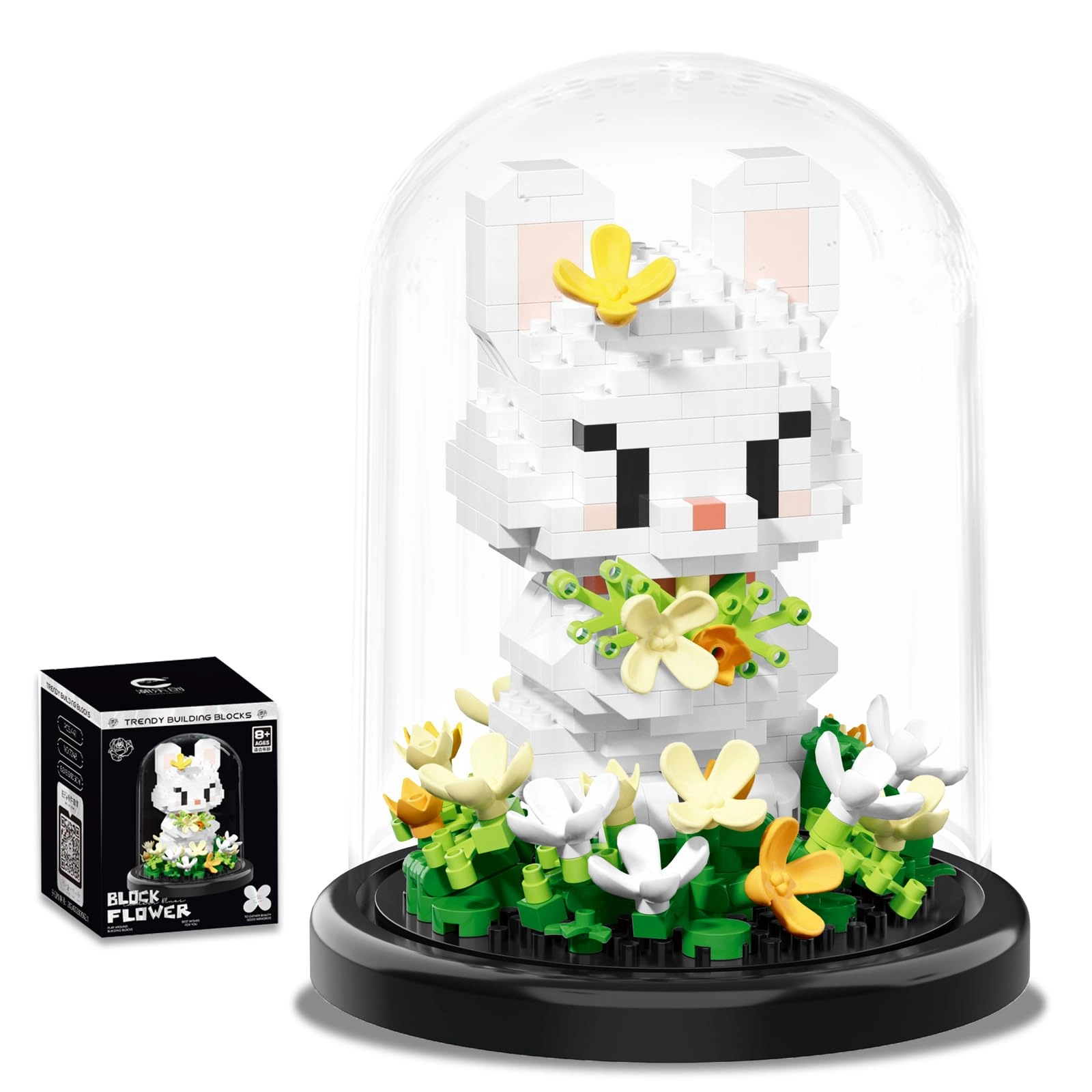 RIESEK Artificial Flower Animal Building Set - Osmanthus Rabbit