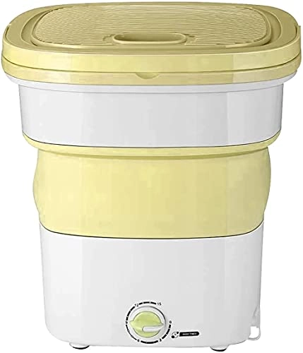 Aiwanto Folding Washing Machine, Mini Automatic Travel Home Underwear Foldable Washer And Dryer for Camping Apartment Dormitory (Pink)