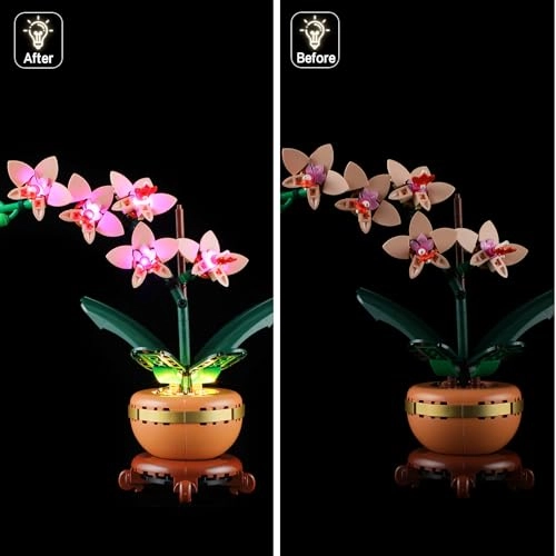 LED Light Kit Compatible with Lego Mini Orchid Set