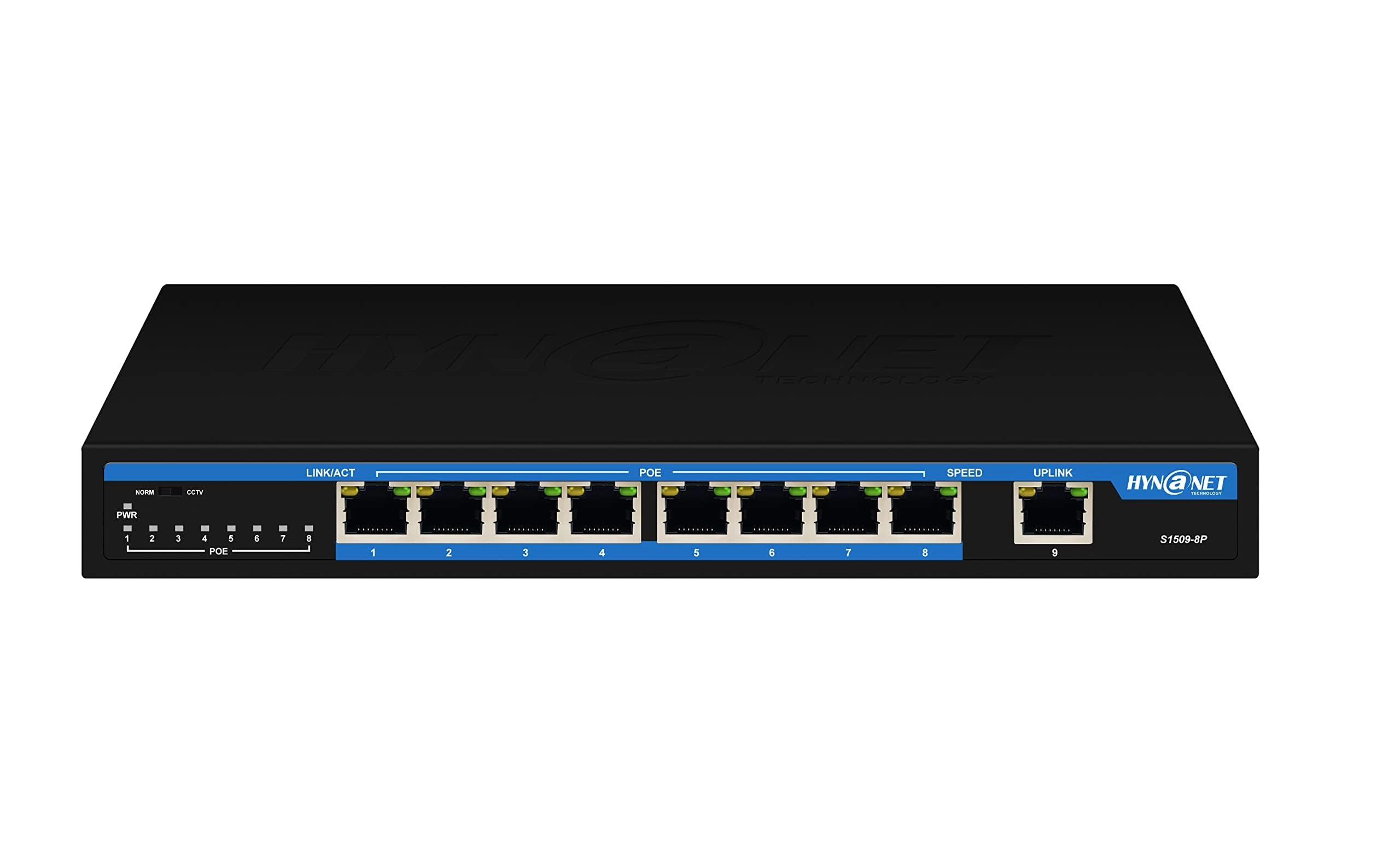 Shenzhen Hi-Net Technology Co., Ltd. 100Mbps|8 poe port+1 uplink|96W 9-ports
