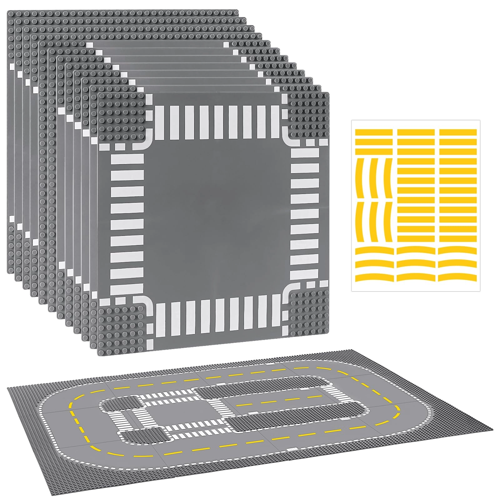 Pokiiulk Road Base Plates for LEGO - Plastic Architecture