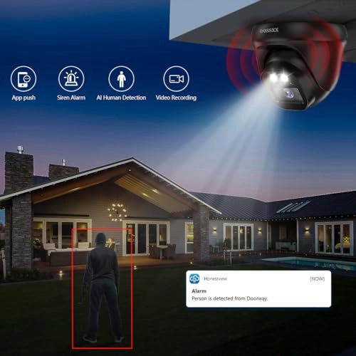 PoE Dome Outdoor Home Security Camera System 4K