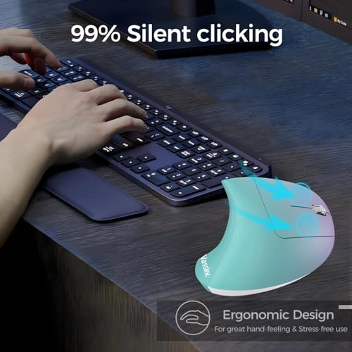 Ergonomic Vertical Wireless Optical Mouse - USB