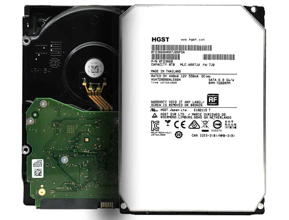 (Refurbished) Ultrastar He8 3.5" 7200rpm 128MB SATA 6Gb/s (HUH728080ALE604/CR) - 8TB