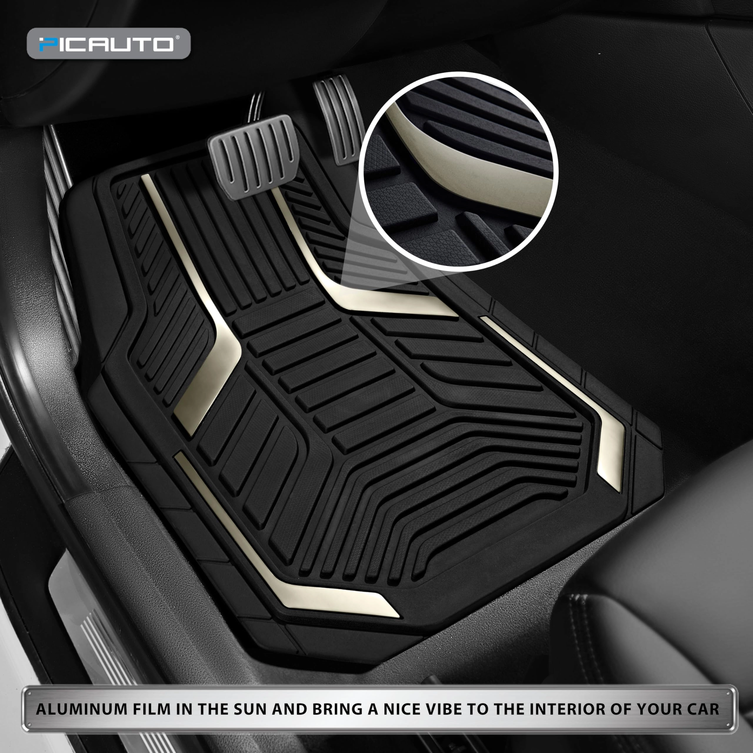 Heavy Duty Rubber Floor Mats - Pink Universal Fit