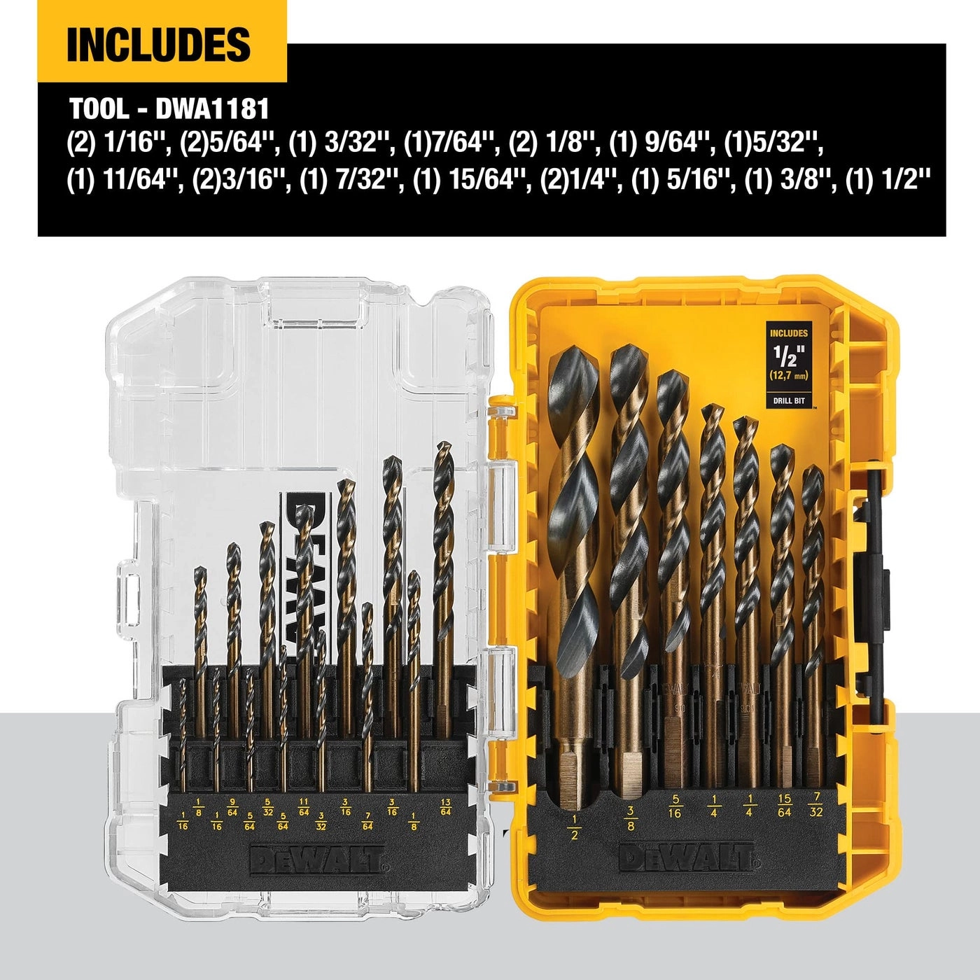Drill Bit Set - Black Oxide Coated 21Piece
