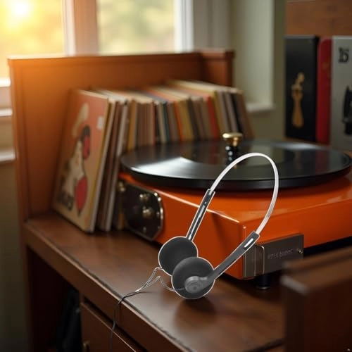 Retro Over-Ear Headphone Wired Headphone