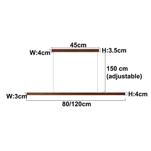 Wooden Linear Ceiling Light - 3000K-6000K Dimmable