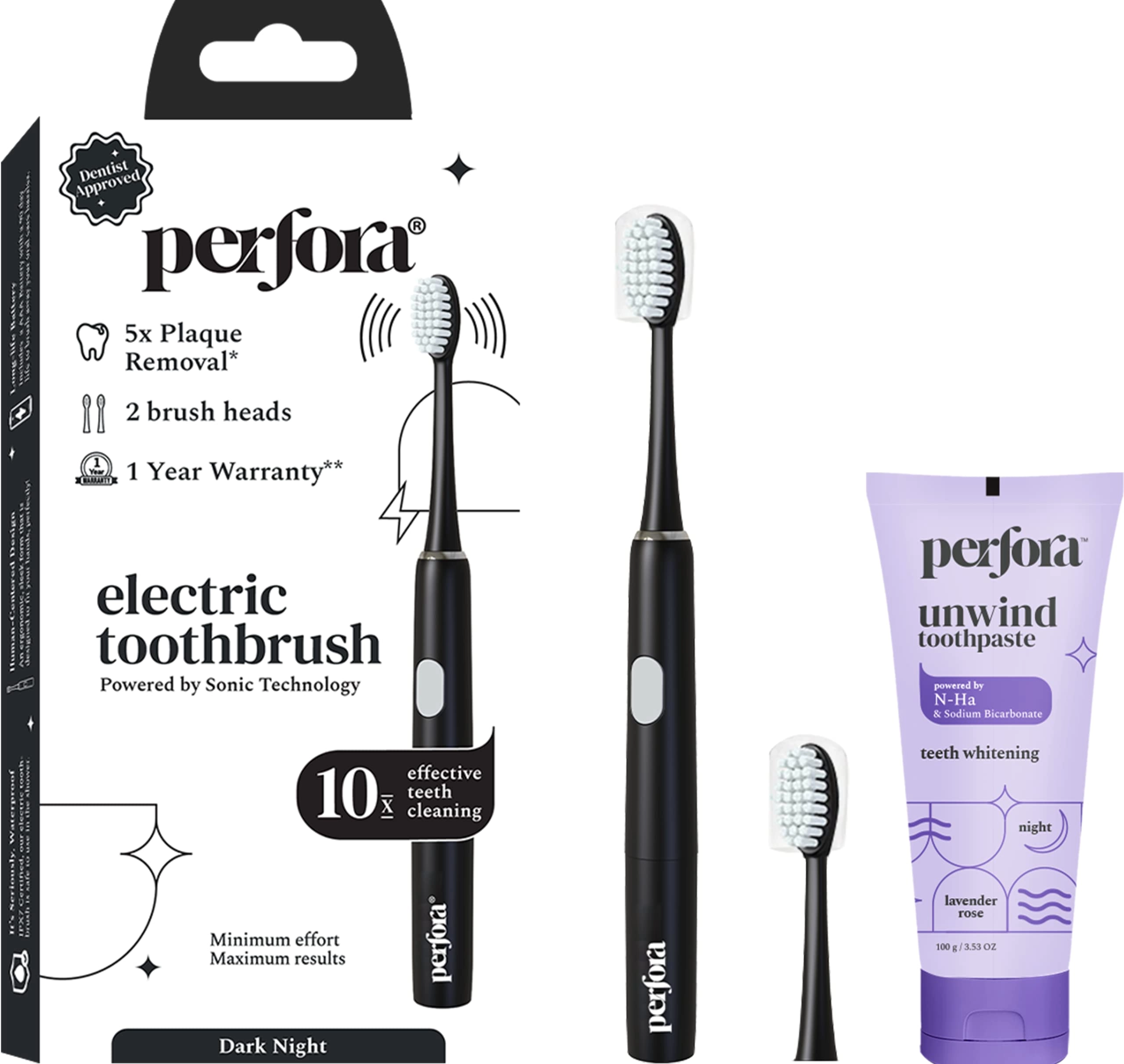 Chipper Consumer Private Limited Electric Toothbrush 002 - Lilac Lavender + Charcoal Toothpaste - Vitamin Enriched