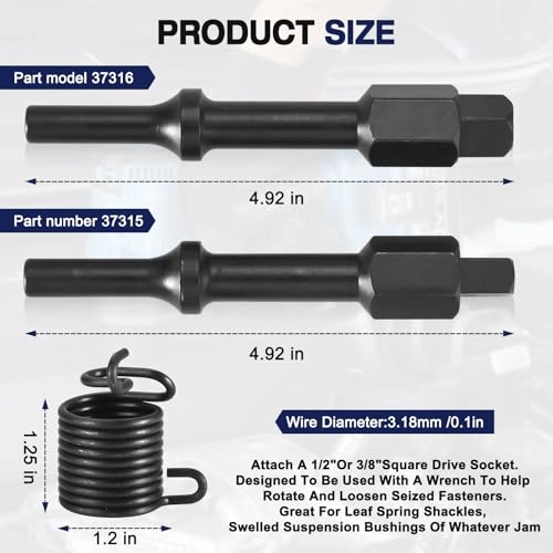 Pneumatic Bolt Breaker Set - 3/8" 1/2"