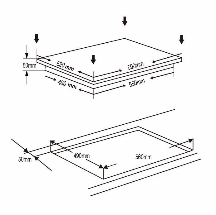 HEH-W64C-GBI Ceramic hob