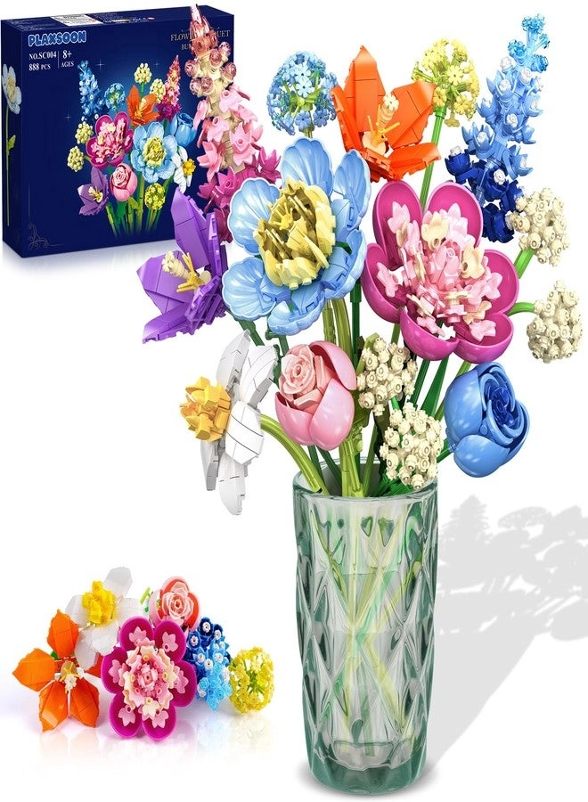 PLAXSOON Flower Bouquet Building Set - 888 pcs