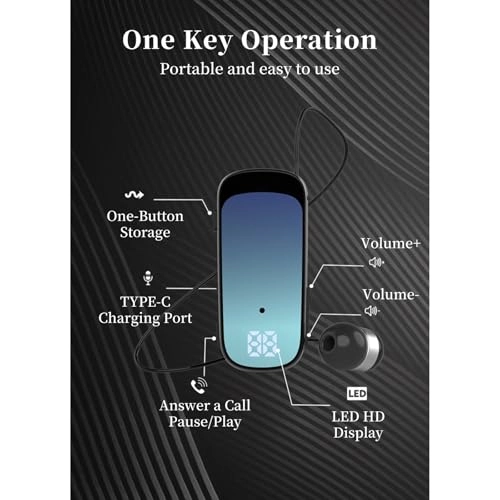 Clip On Bluetooth Earphones Wireless Headset