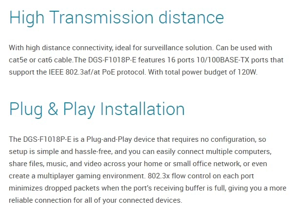 DGS-F1018P-E - 16-ports