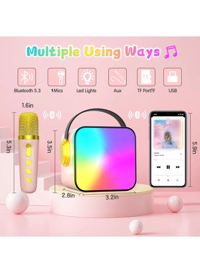 Mini Karaoke Machine - 1 Wilreless Microphones