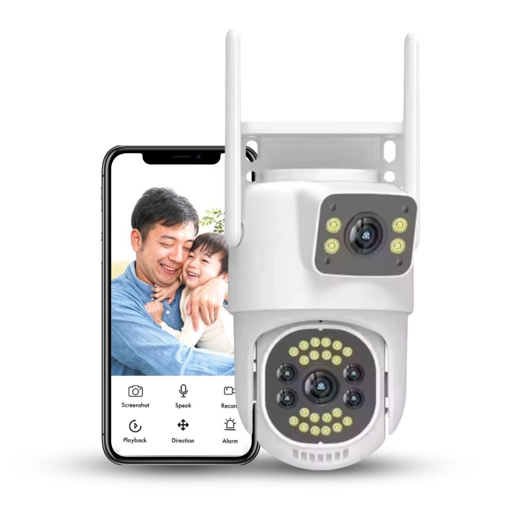 1080p Full hd WiFi PTZ Dual Lens CCTV Outdoor Camera