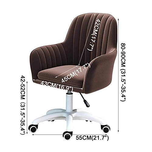 Velvet Task Chair - Adjustable Swivel Rolling Purple