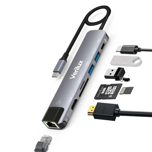 Verilux USB Type C Hub - 7 in 1 4K@60Hz