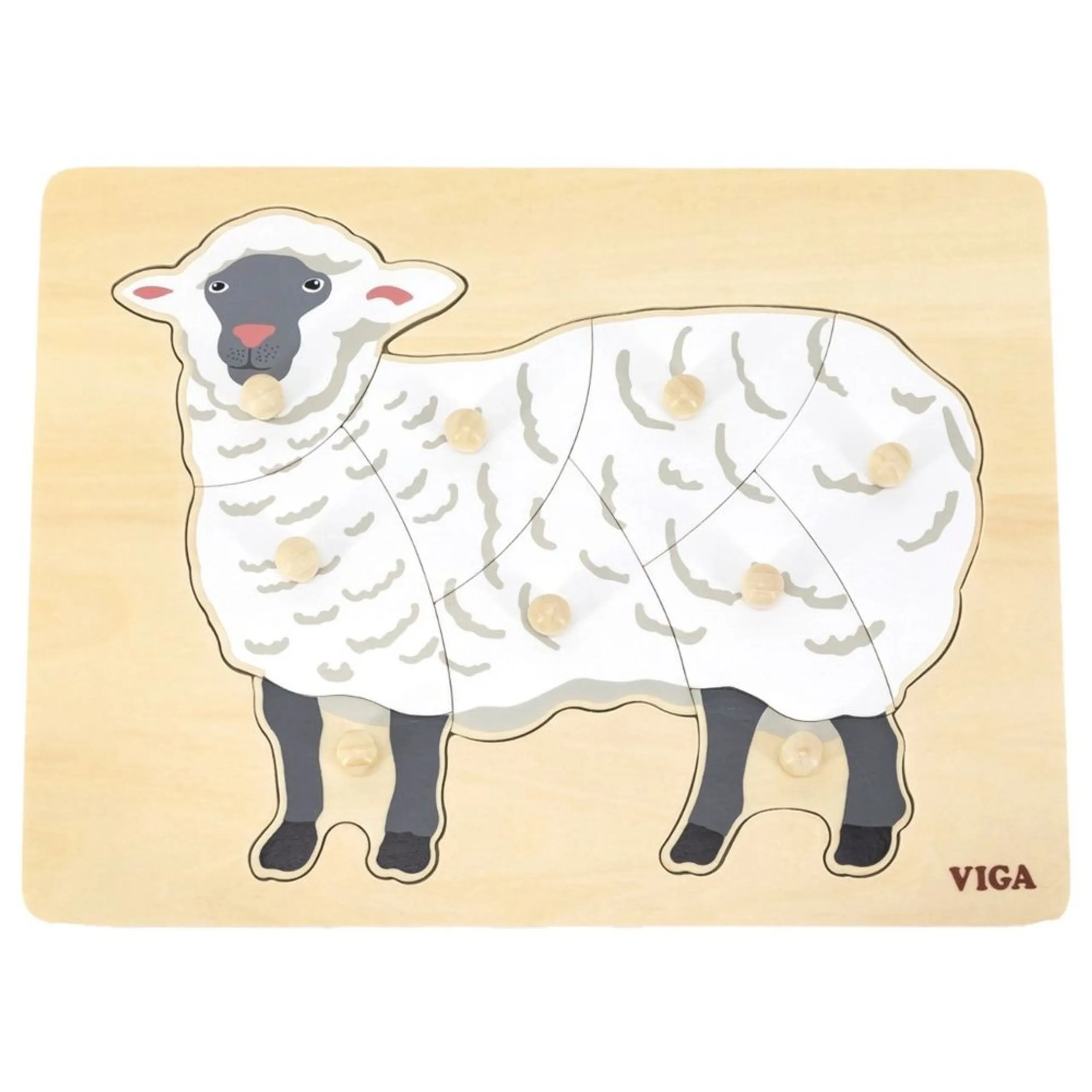 Wooden Puzzle Sheep - 3+ 9 pieces