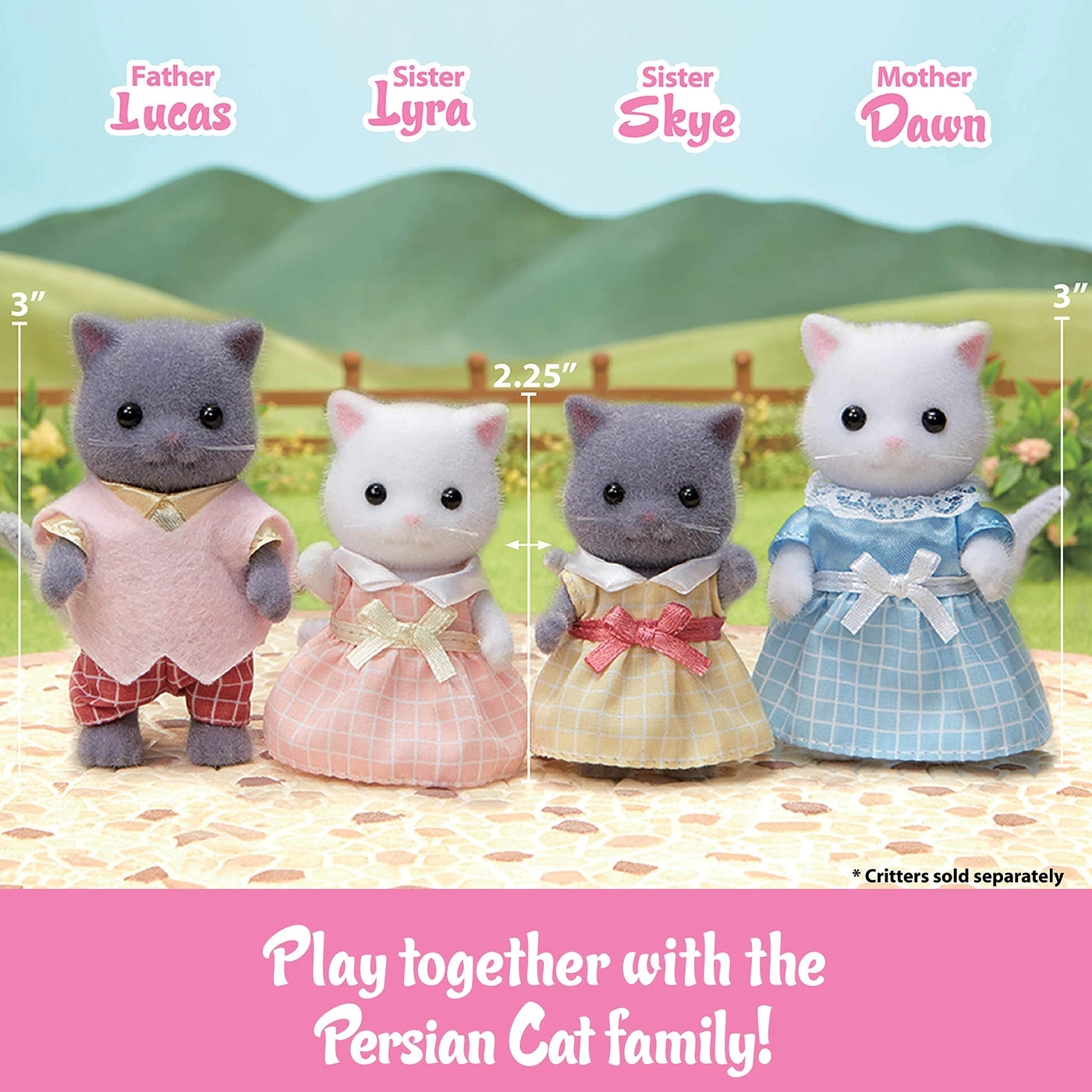 Persian Cat Twins - Bellamy + Leah (CC1866) 2 pcs