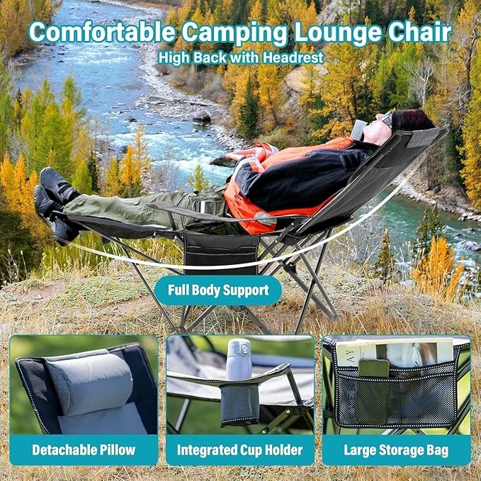 Foldable Camping Chair - 264 pounds