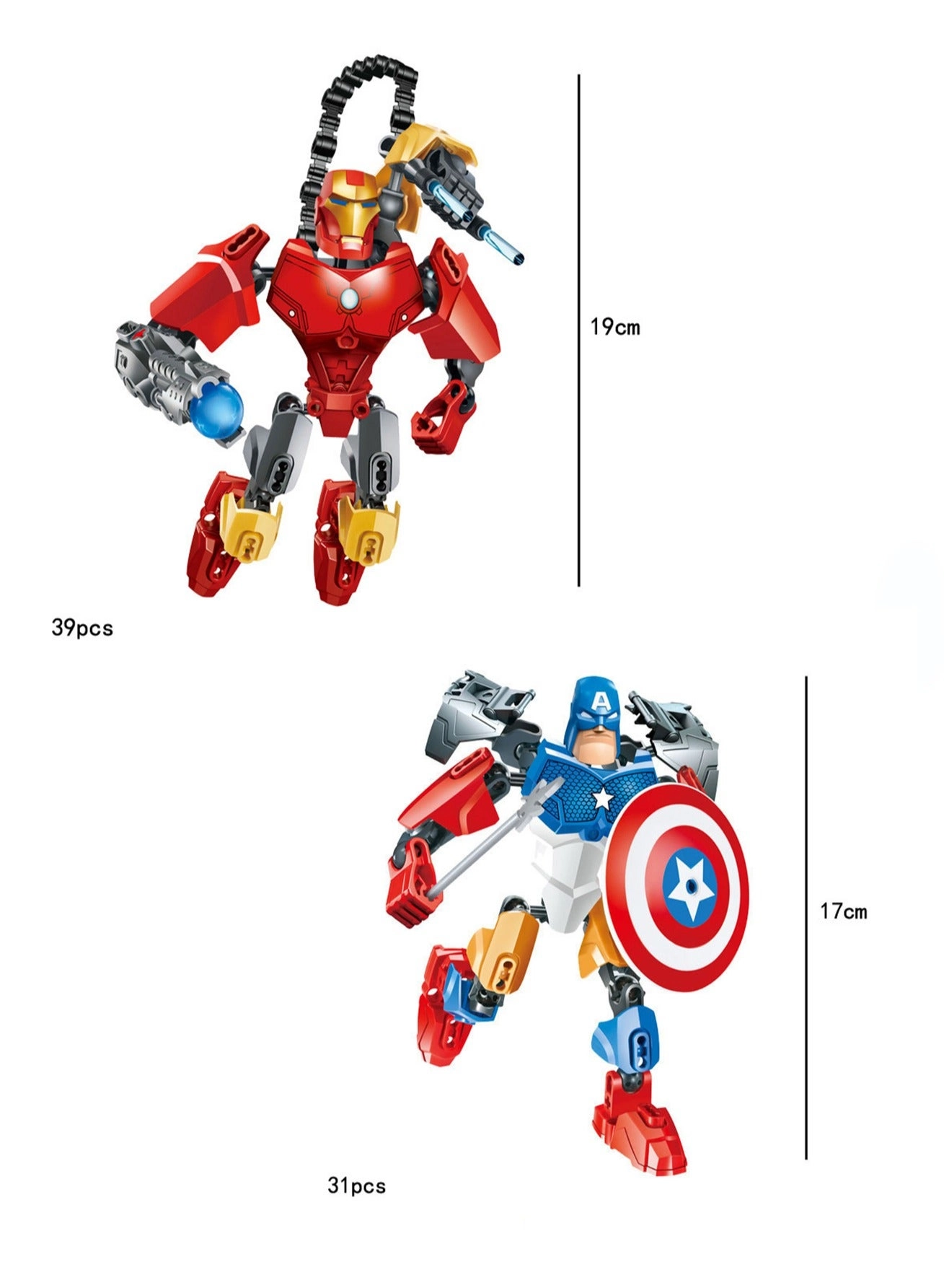 Superhero Small Particle Character Assembly Toy Building Blocks Bundle