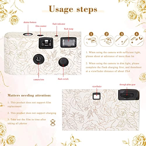 Disposable Camera - 4 Pack 34mm Built In Flash