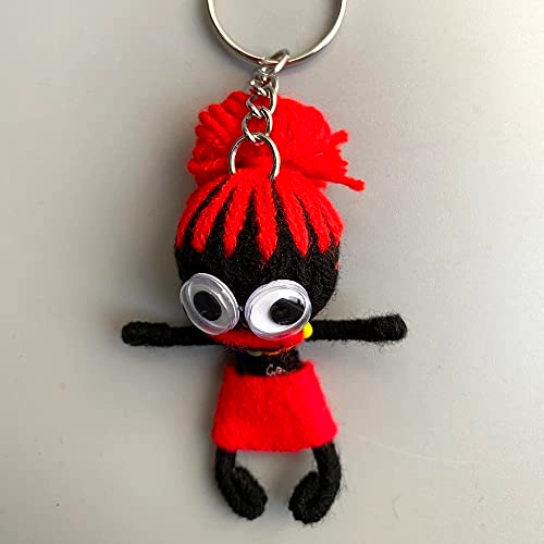 Voodoo Doll Keychain - Red Haired 7cm