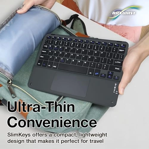 SlimKeys Bluetooth Keyboard - for Samsung Galaxy S24 Ultra Trackpad Jet Black