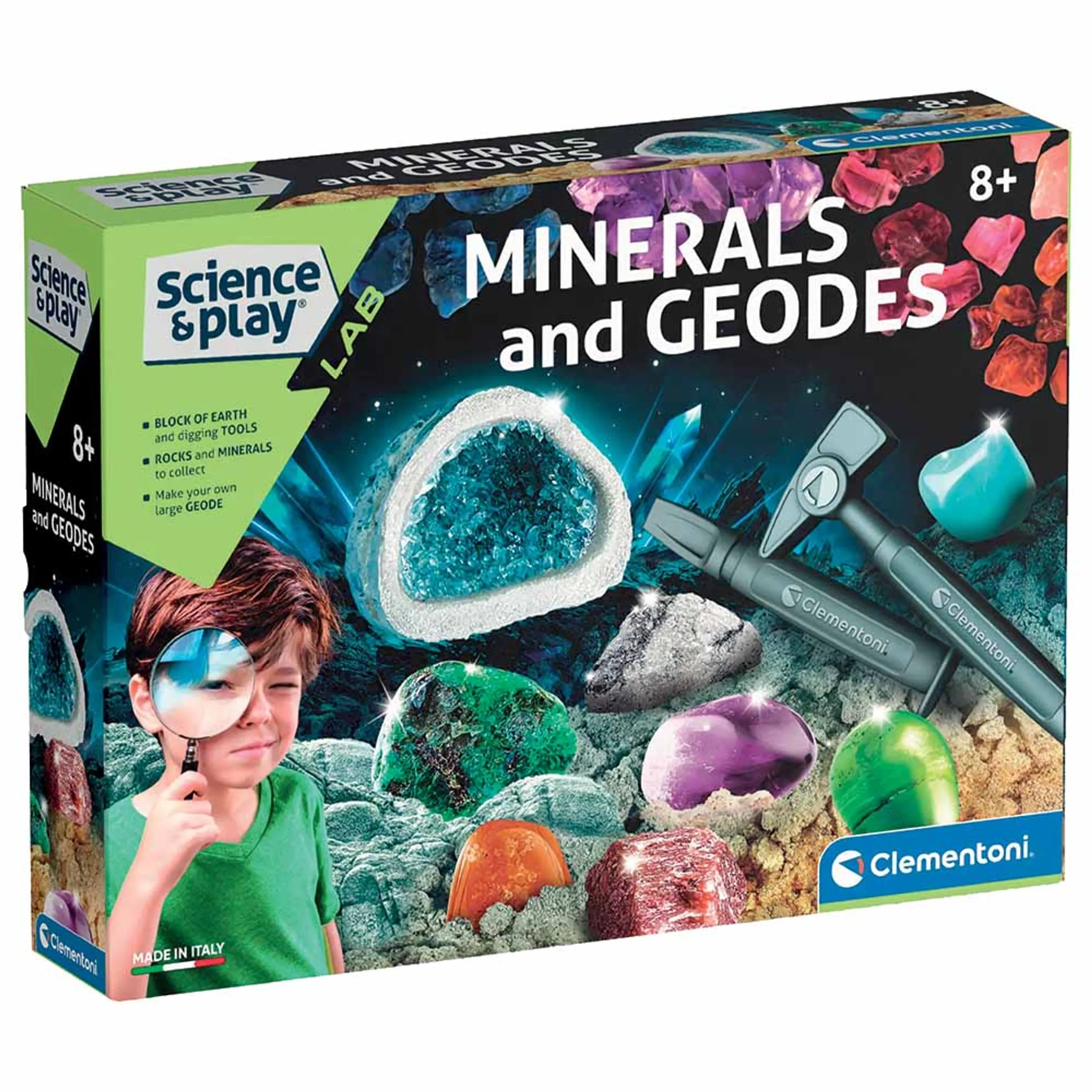 Clementoni Science & Play Minerals & Geodes Kit Earth Science - 8 years+