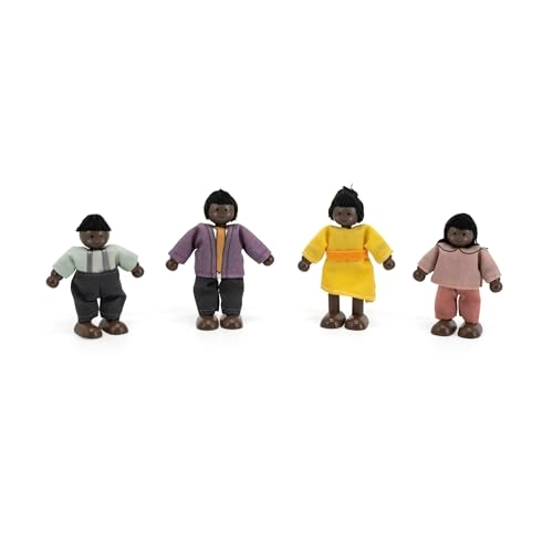 Wooden Dolls Family Play - 3 years and up mom, dad, son, daughter 4 characters