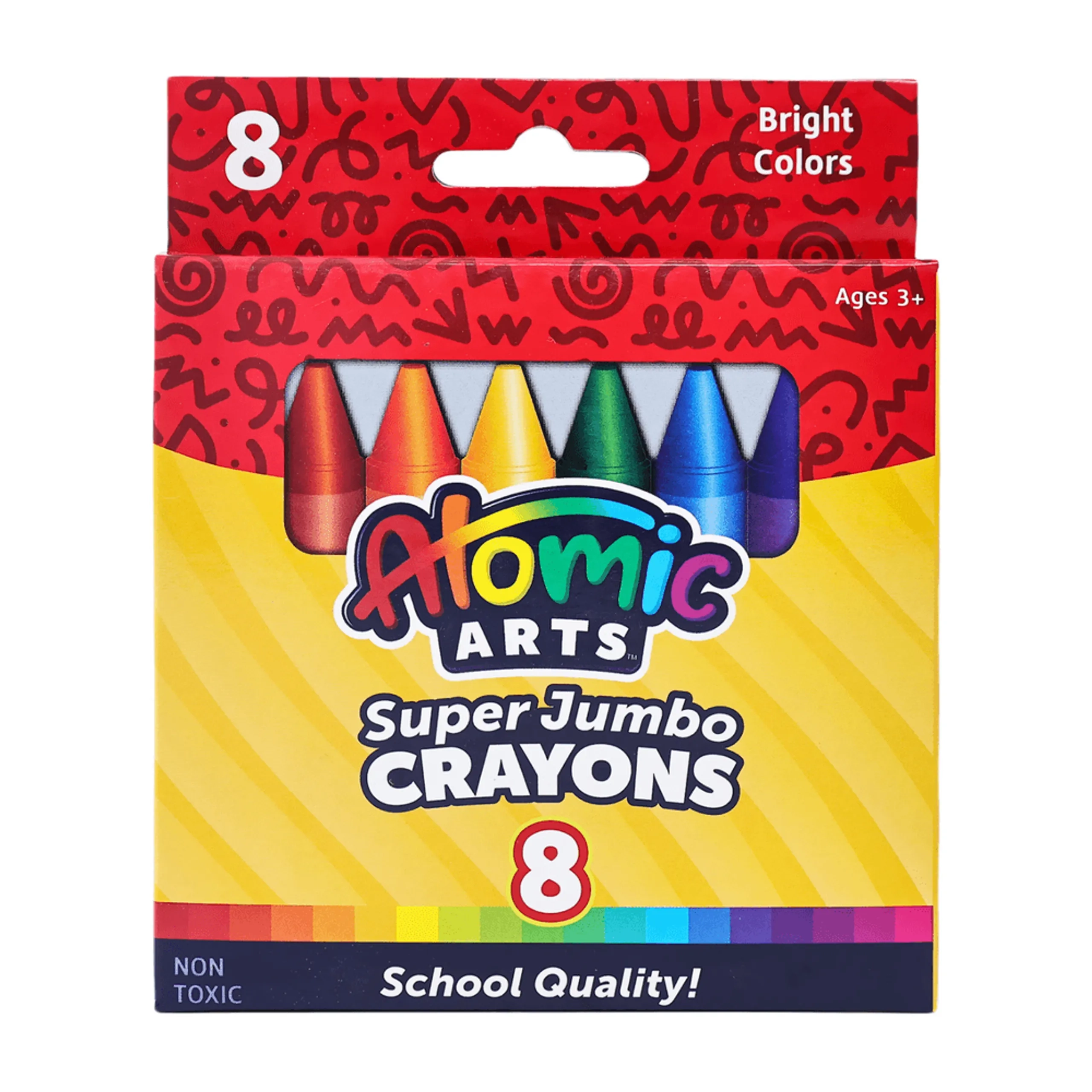 SKOODLE Atomic Arts Jumbo Crayons - 8 Pcs