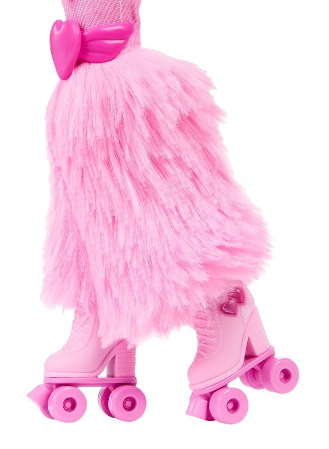 Brooklyn Fashion Doll - Posable Roller Skating Dark Brown Hair Ages 4+