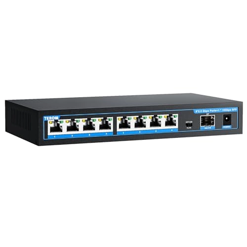 9-Port | 8 x 2.5G Poe Base-T+1 x 10G SFP - 9-ports